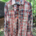 Vintage flannel - artwear - reds blues faded distressed #22