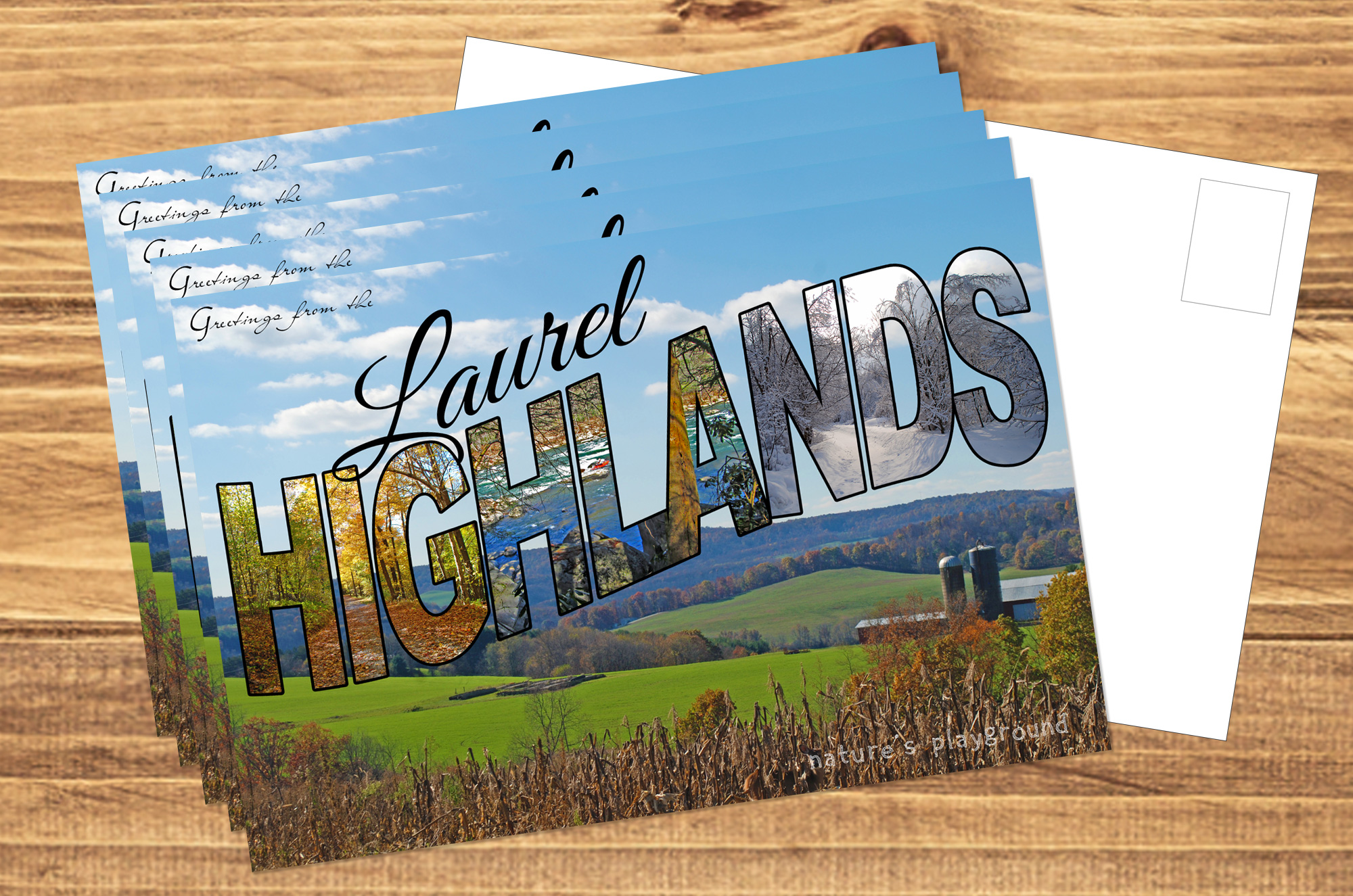 Greetings from the Laurel Highlands - 4x6 postcards - set of 5
