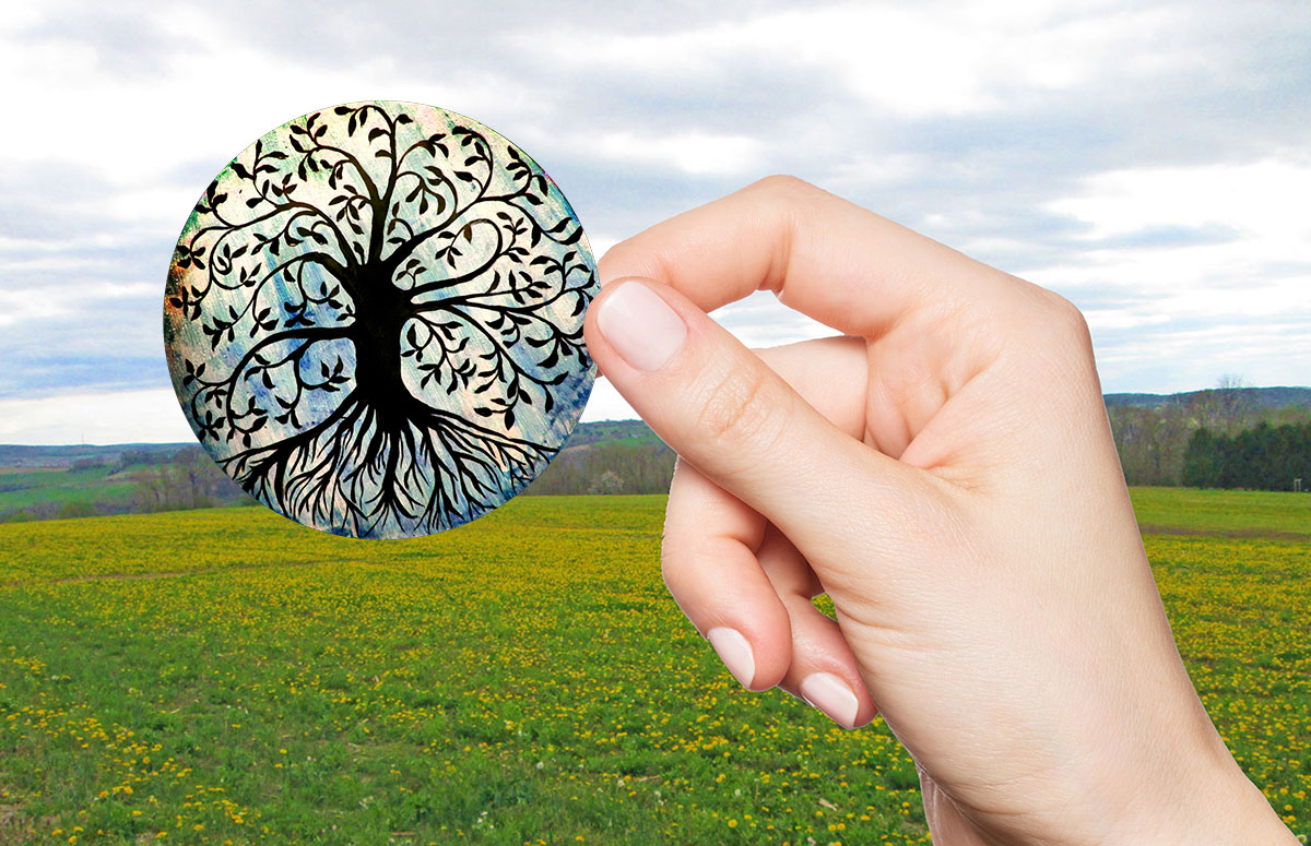 Nature Rocks Tree - 3 inch vinyl waterproof sticker for bottles cars laptops