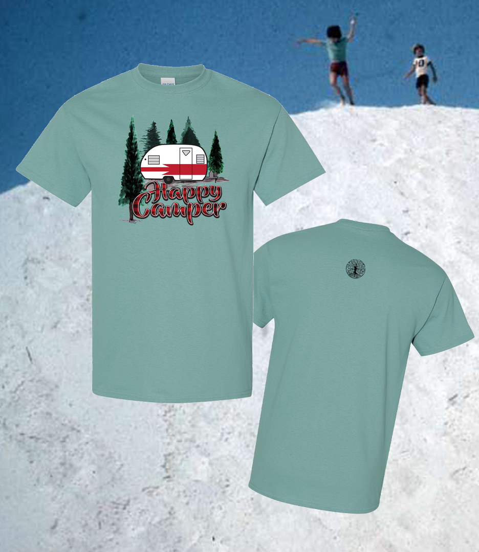Happy Camper on Aquatic shirt