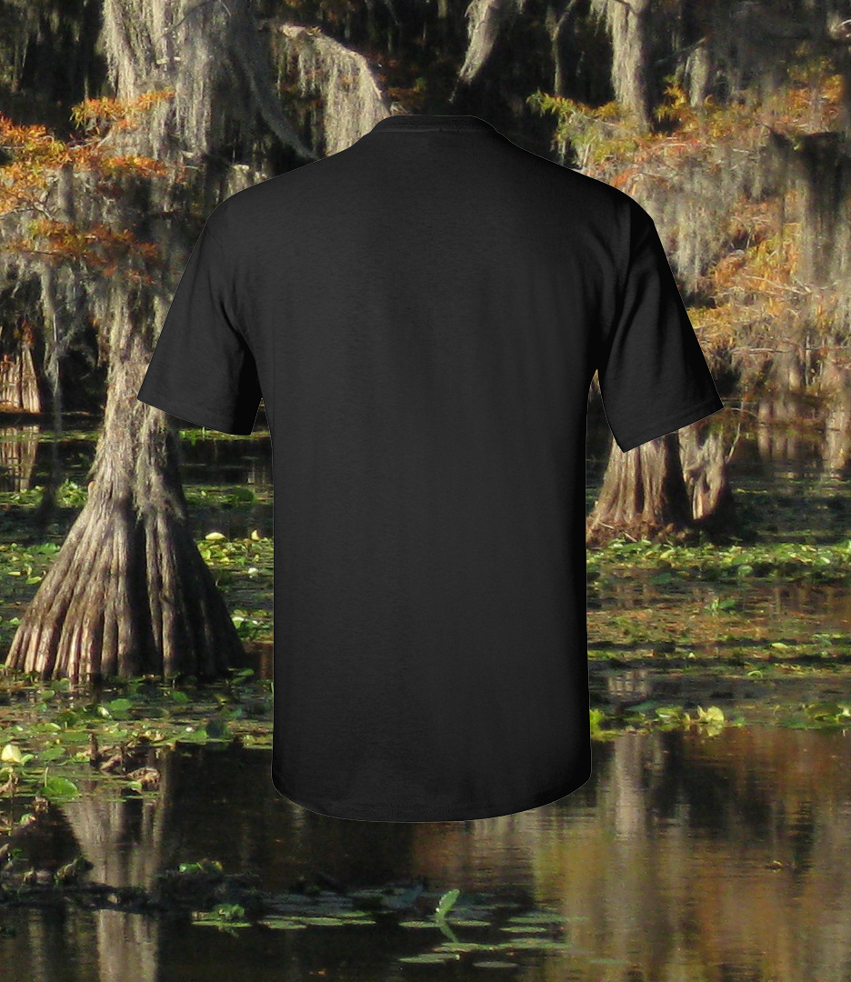 Tree Logo dark faded on black tshirt - Ultra thick 100% cotton - Image 3