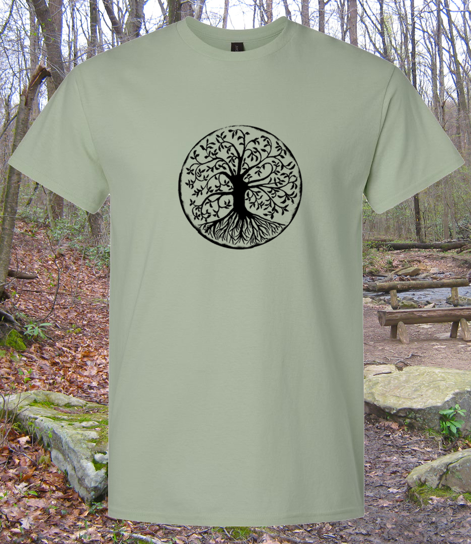 Nature Rocks “Tree” – Sage T-shirt - Image 2